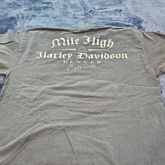 Harley-Davidson Black and Green Skull Graphic Short Sleeve Tee - Picture 4 of 4